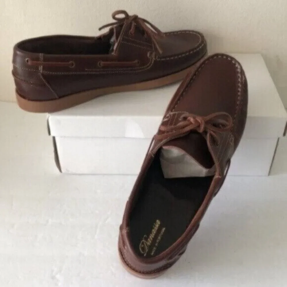 DANASSA Men's Made In Portugal Leather Drivers Loafers Brown Sz.45/ 12